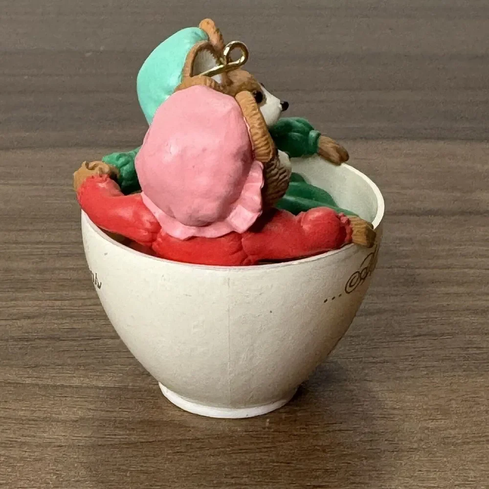 Vintage‎ 1989 Two Mice In A Teacup Always Time For Friendship Ornament Hallmark